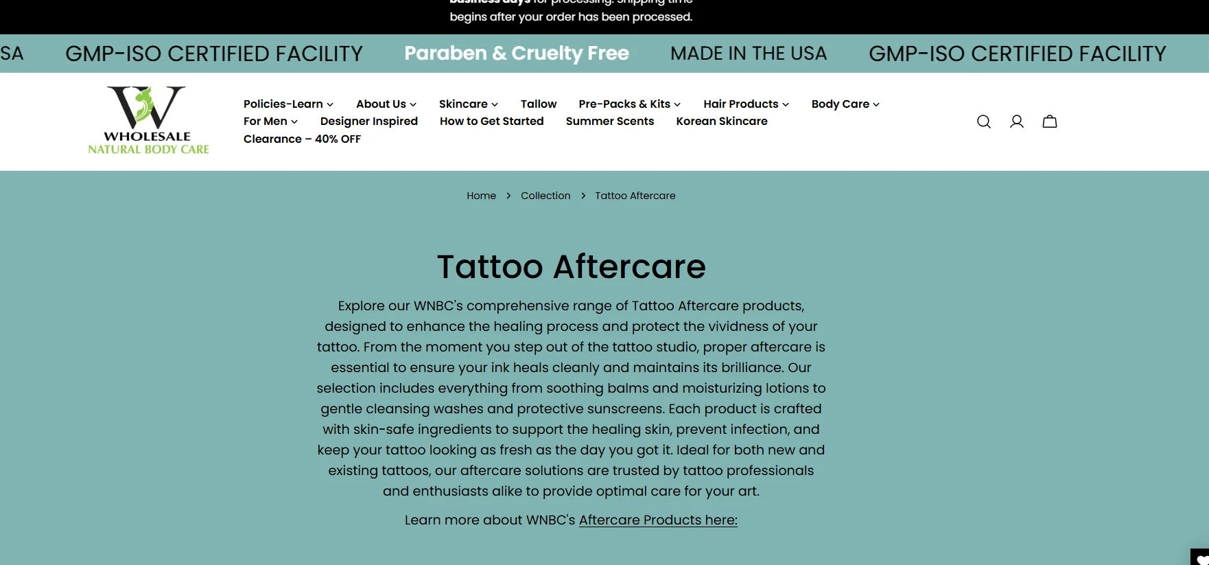 Tattoo Aftercare Products Manufacturers for Private Label Brands